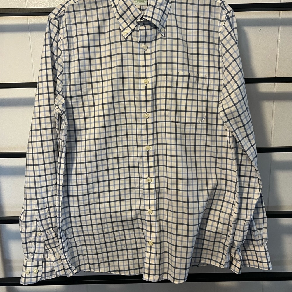 EUC Brooks Brothers Med Slim, Non Iron Stretch Men's Long Sleeve, H5